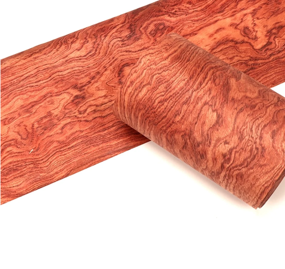 L:2.5meters Width:190mm T:0.2mm Natural Red Pear Wood Thin Wood Veneer Handmade Veneer For Acoustic Guitar Decoration