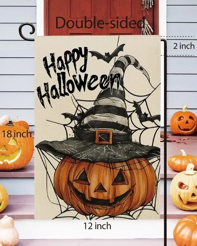 Happy Halloween Garden Flag 12x18
