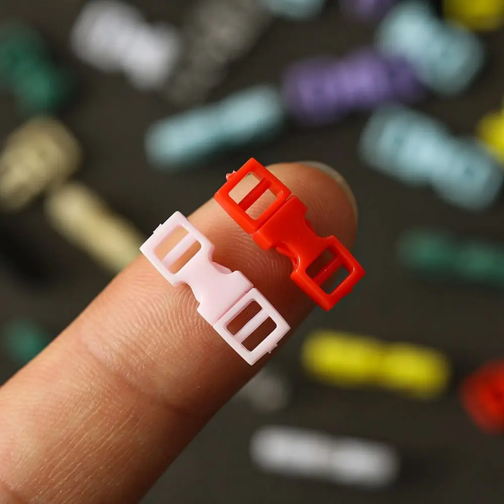 20pcs 4mm DIY Bracelet Webbing Asseccories Mini Buckle Handmade Backpack Button Dog Collar Strap Doll Bags Buckles