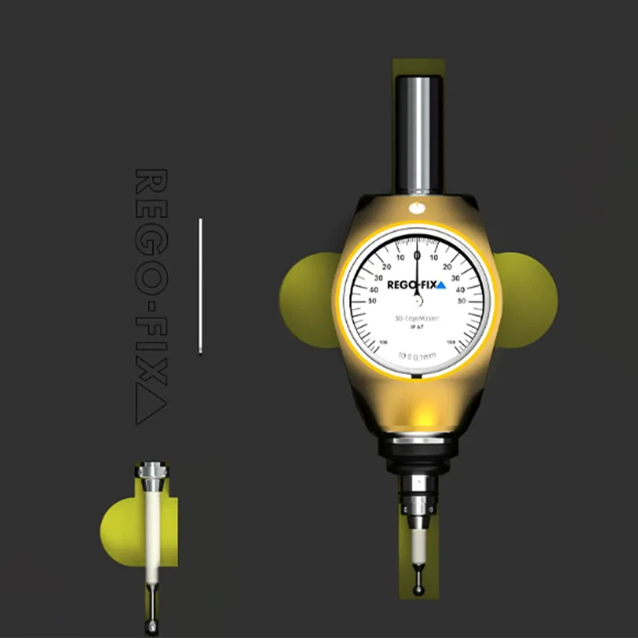 Original Swiss REGO-FIX 3D EdgeMaster Edge Finder IP67 Waterproof Dustproof 0.01mm Repeat Precision CNC Centering Probe