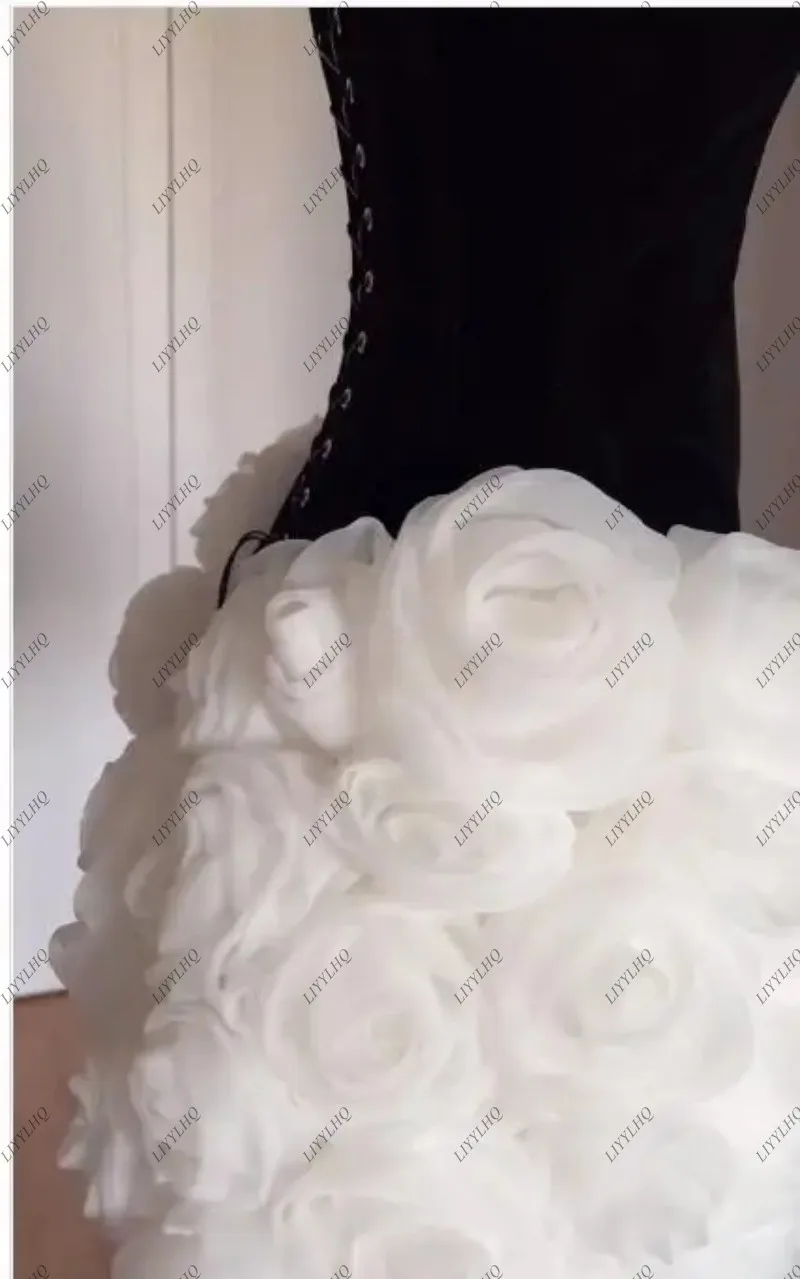 Fashion Contrast Color Black White Rose Flower Mini Cocktail Dreass Details Sweetheart Sheath Women Party Dresses Maxi Dresses