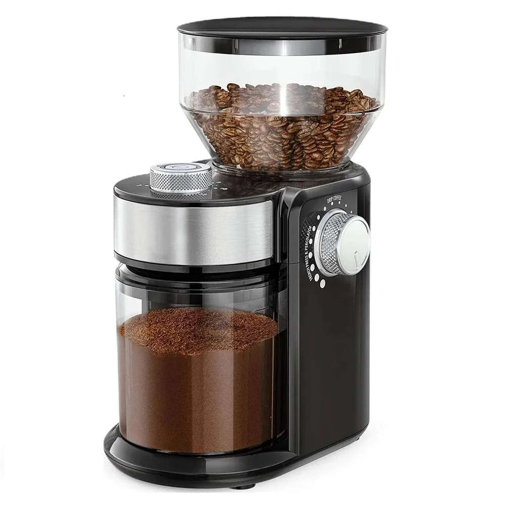 

New 220V Espresso Burr Coffee Grinder Home Adjustable Electric Coffee Bean Grinding Machine For Drip And Percolator Coffee