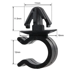 30 Pcs 12mm Hood Support Prop Rod Clips Snap Car Parts for Hood Cover Bumper Fender Automobile Car Accessories Clamp Black