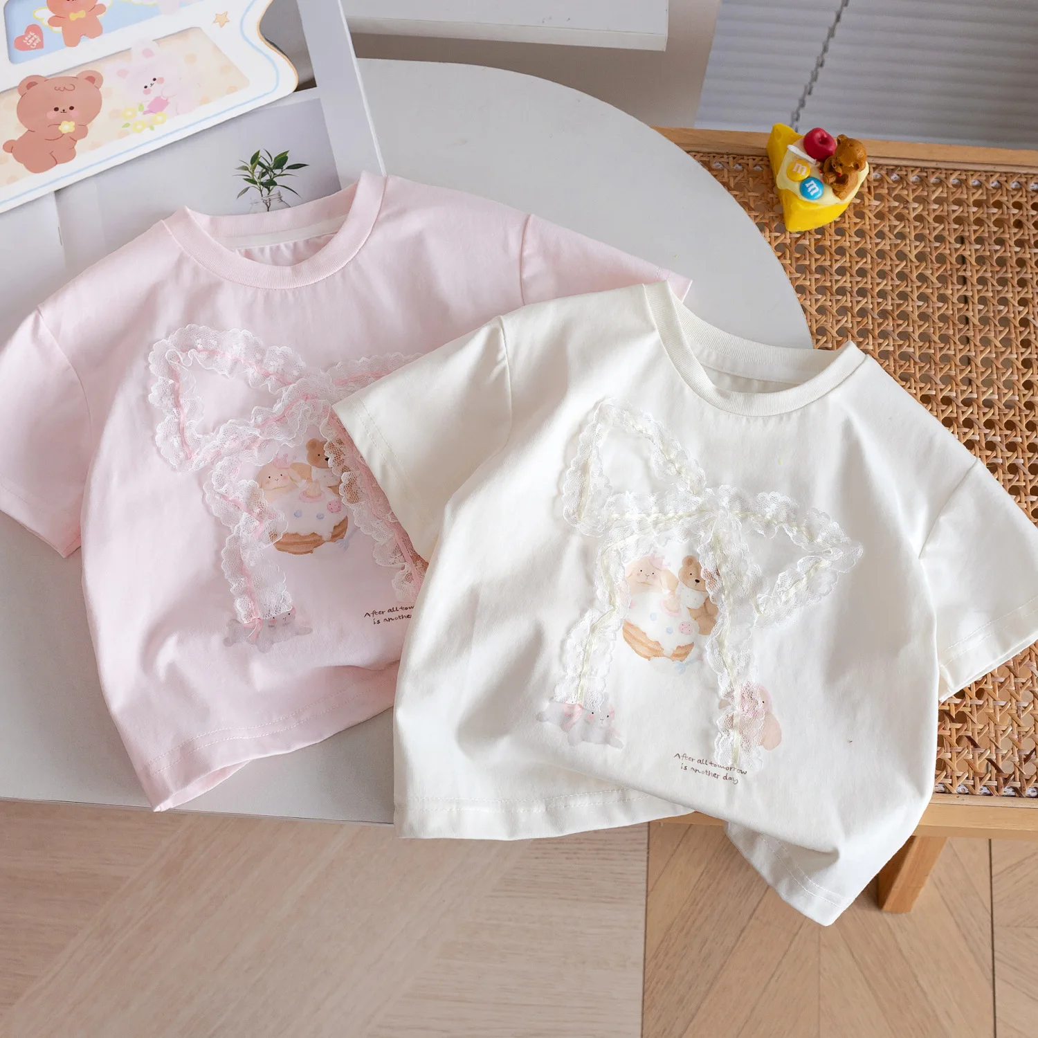 

Girls T-shirts Summer 2025 Children's Clothes Cotton Short Sleeve Tops For Baby Girl Outerwear Outfits Kids Cute T-shirt 4 5 6Y