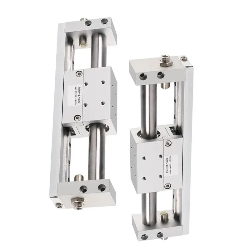 HLH Sliding Rail Type RMH Magnetic Coupling Rodless Pneumatic Cylinder Long Stroke RMH10/16/20/25-50X100X200X250X300X500X600X800