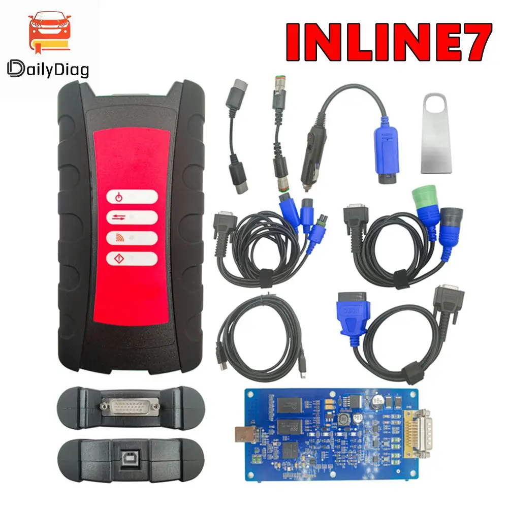 

Newest for Truck for Cummins Diagnostic Tool INLINE 7 Data Link Adapter with Cummins Insite V8.7 Software