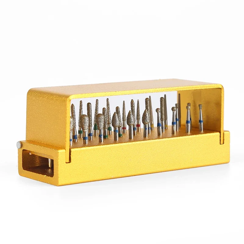 

Dental High Speed Burs Drill Eeth Polishing Drillls Aluminum Disinfection Holder Block Dentistry Lab Tool