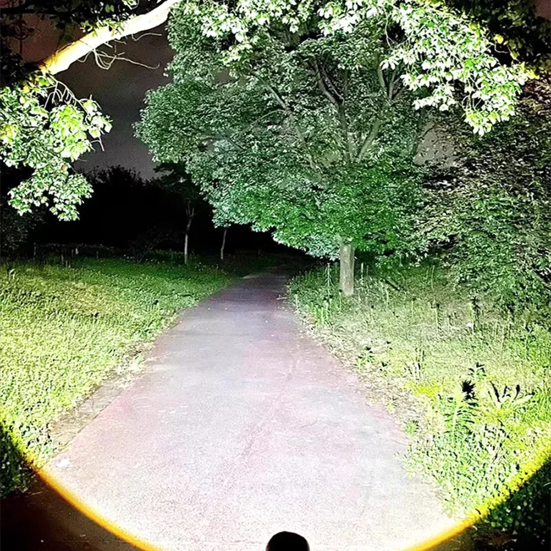 High Power LED Flashlight Strong Light Lantern USB Rechargeable Powerful Tactical Torch Super Long Range Lamp Outdoor Fishing