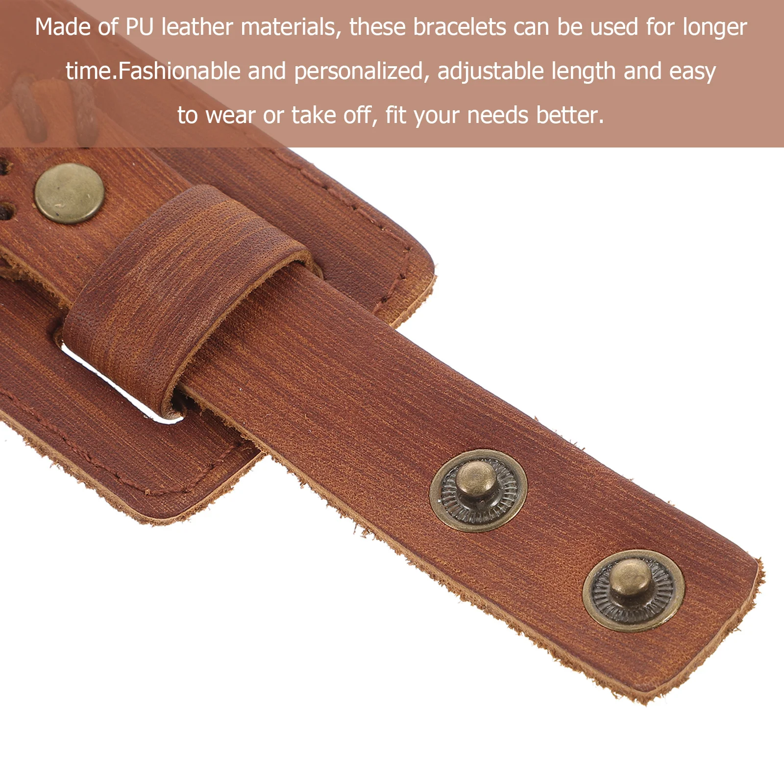 

Bracelet for Men Wide Cuff Punk Style Retro Wristband Bangle Fashion Accessory Gift Personalized Wrist Decor