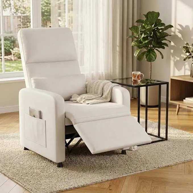 Power Recliner Electric Adjustable Recliner with Massage and Heat, Single-Seat Sofa, 2 Side Pockets and USB Port for Home