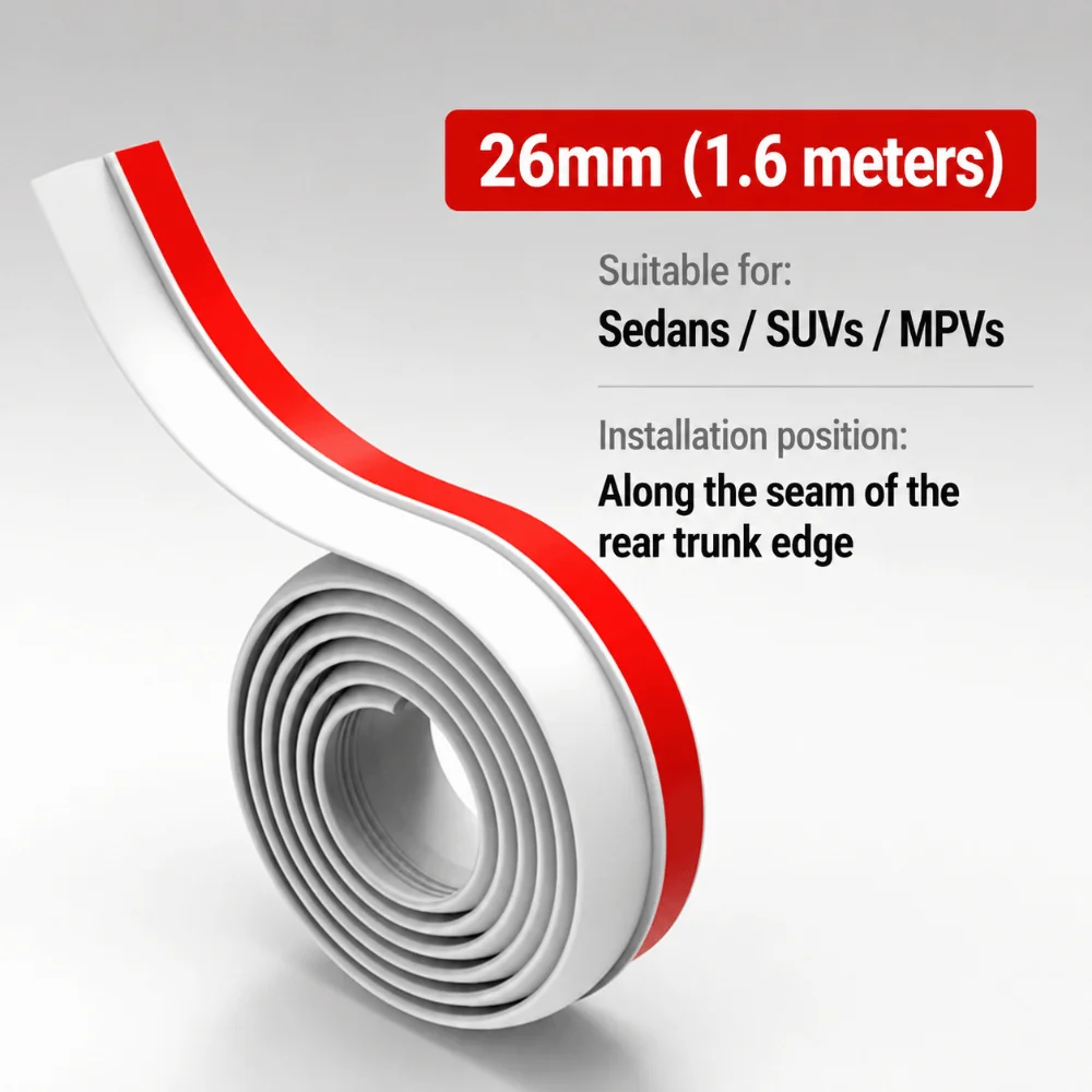Rubber Car Trunk Seal Strip Dustproof Waterproof Roof Weather Stripping Sound Insulation Flexible Universal Car Rubber Trim