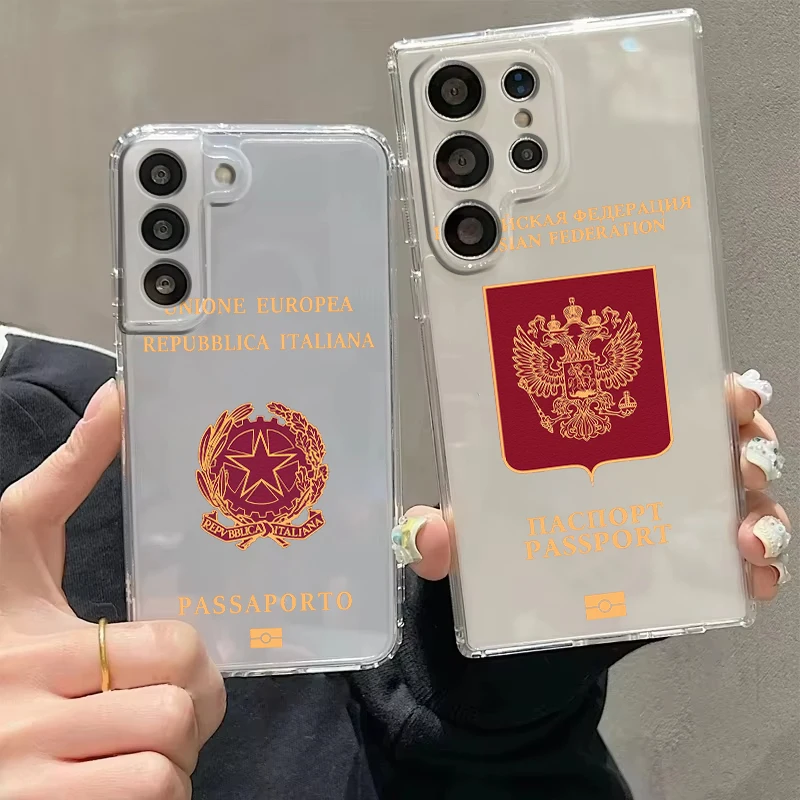 World Countries Passport Algeria Phone Case For Samsung Galaxy S26 S25 S24 S23 S22 Ultra S20 S10 S21 FE 5G Plus Cover