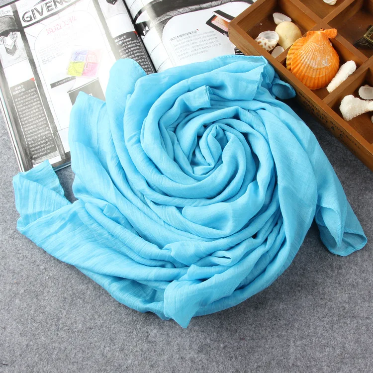 New 2019 Fashion Scarves Long Cotton Blend Solid Scarf Casual Women Scarves