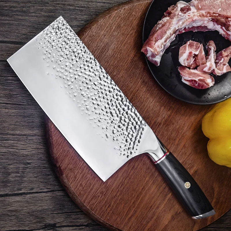 

professional Stainless Steel Kitchen Knife Hand Forged Meat Chopping Cleaver Slicing Knife Vegetables Cutter Chinese Chef Knives