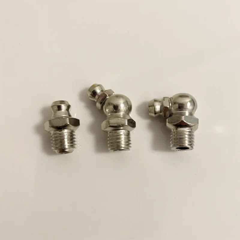 10Pcs Stainless Steel Grease Nipple M6 M8 M10 Metric Male Thread Straight Elbow Type Oil Zerk Fitting for Grease Gun