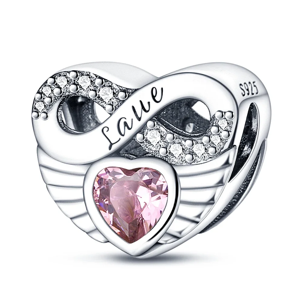 2026 جديد 925 الفضة النقية رومانسية الكلاسيكية زهرة القلب ارتفع حبة سوار DIY بها بنفسك رائعة صنع المجوهرات هدية