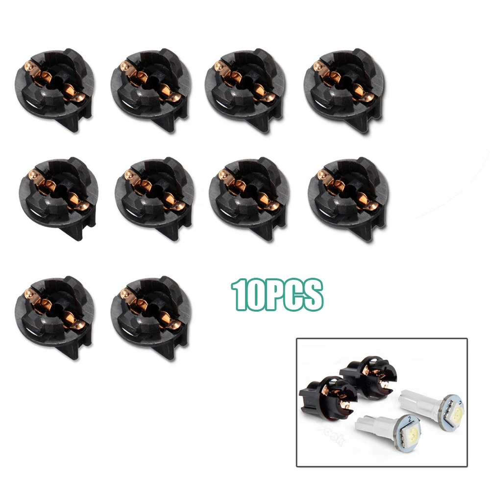 10pcs T10 W5W 168 194 Twist Lock Wedge Lamp Bases Car Dash Lights Bulb Holder Car Dashboard Instrument Panel Socket
