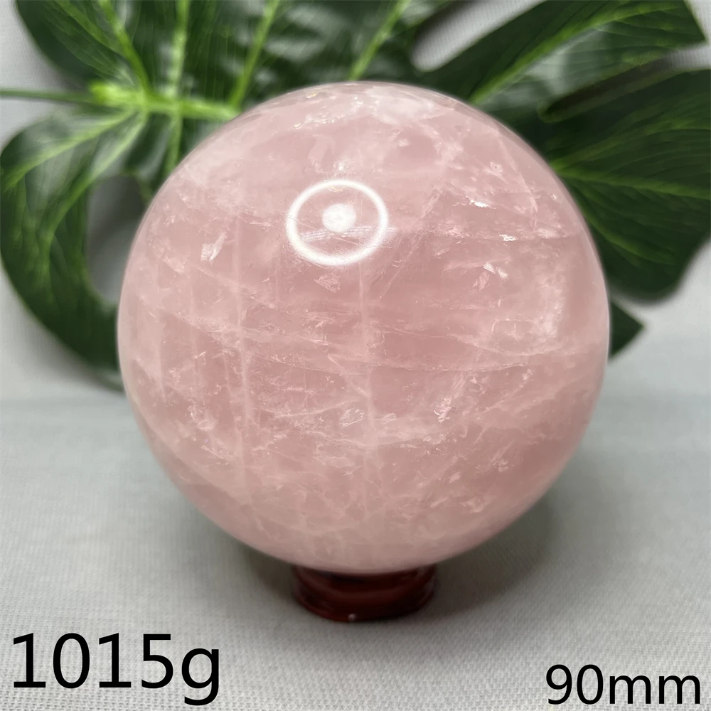 

Mozambique Natural Rose Quartz Pink Hibiscus Crystal Ball Rainbow Home Room Decoration Witchcraft altar Prayer Spiritual Healing