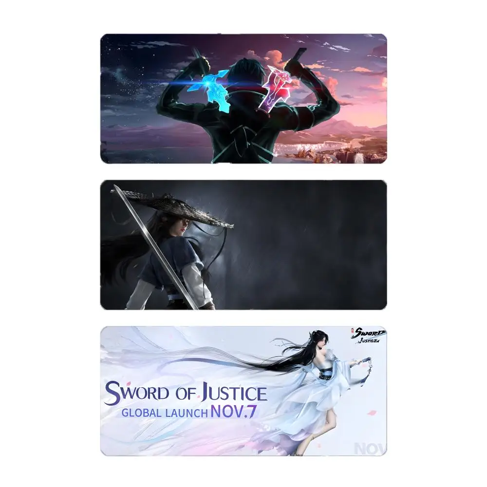 game martial S-Sword of Justice Mouse Pad Mousepad Large Gaming LockEdge Thickened PC Table Desk Mat
