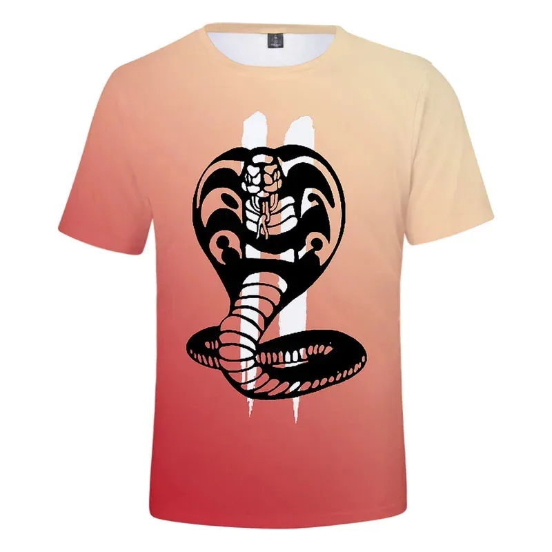 Nueva camiseta para niños de 3 a 14 años Cobra Kai The Karate Kid, ropa para niños, camiseta 3d para niños/niñas, camiseta para adolescentes, camiseta para niños de dibujos animados
