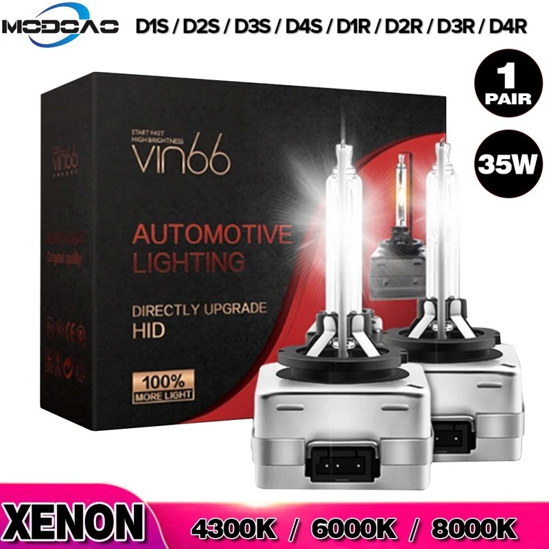 

Car Headlight 2pcs D1S D2S D3S D4S 4300K 6000K 8000K 35W Xenon Headlight Bulb Headlamp
