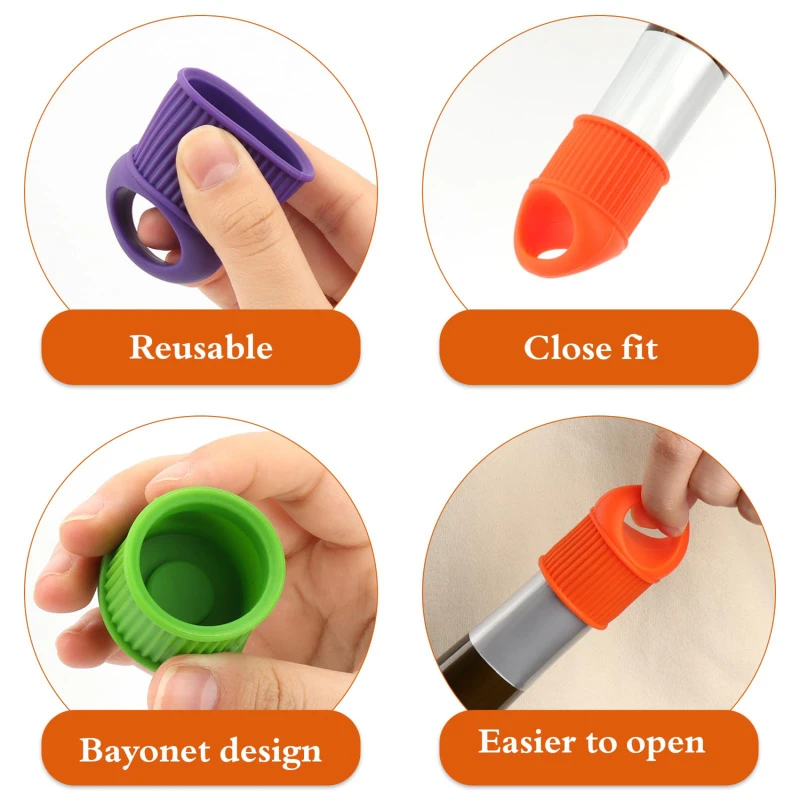 Bottle Sealer Silicone Wine Stoppers Beverage Reusable Sparkling Wine Bottle Stopper Keeping Wine Champagne Fresh Kitchen Tools