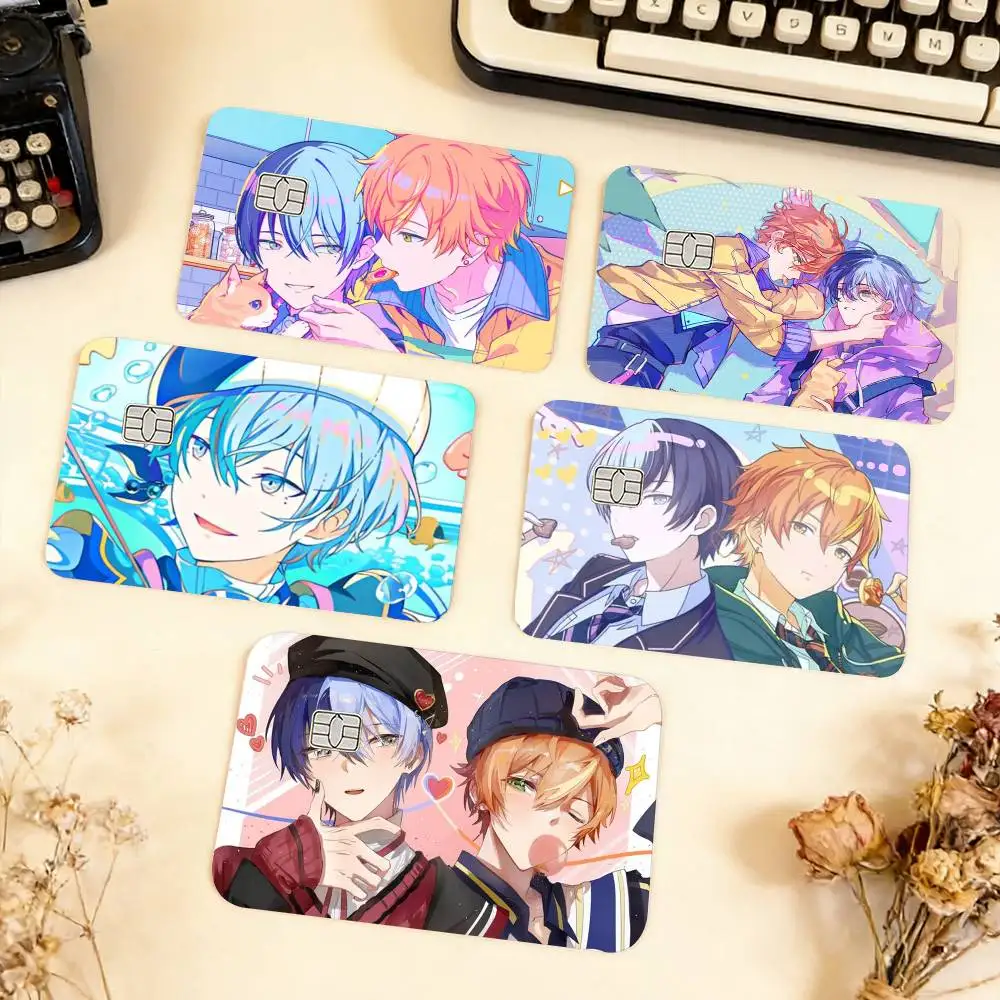 

Akito Shinonome Toya Aoyagi Waterproof Film Skin Cover Credit Card Stickers Debit Front Bank Bus Pass