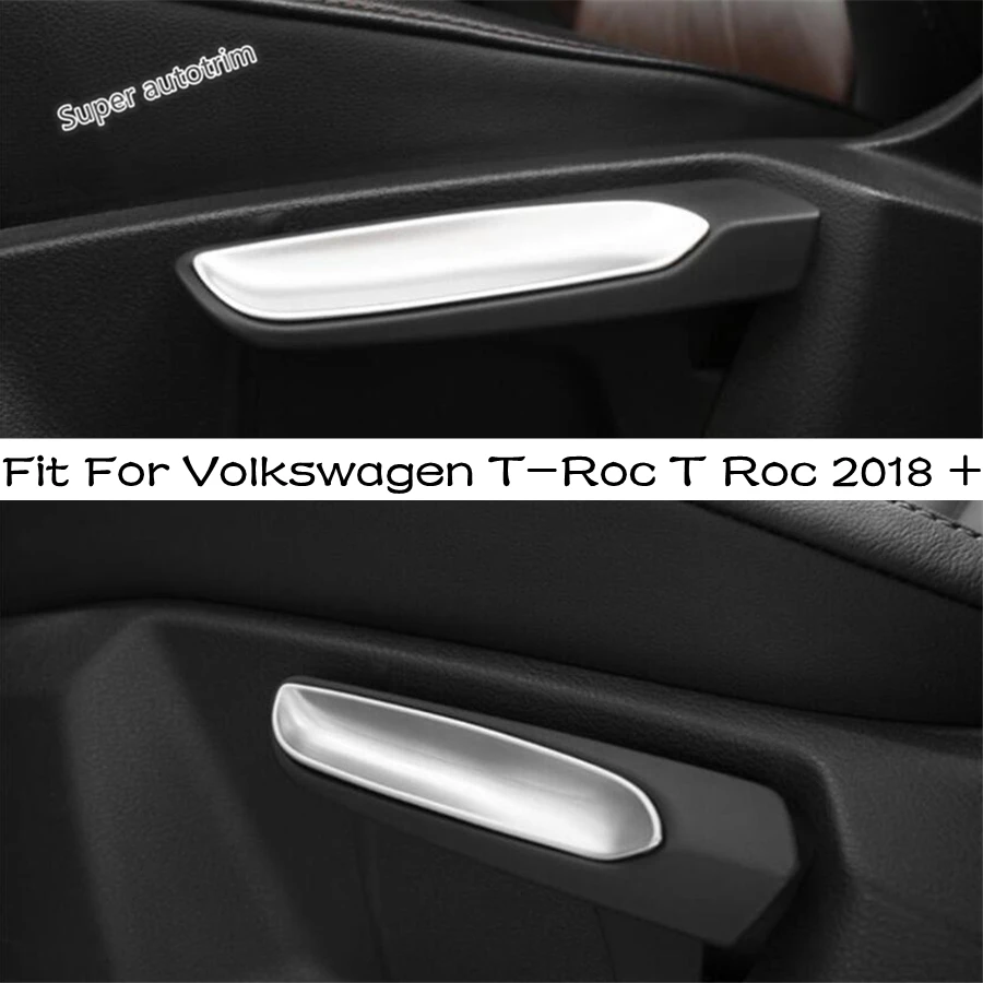 

Seat Adjustment Button Handle Sequin Decoration Cover Trim For Volkswagen T-Roc T Roc 2018 - 2024 ABS Matte Interior Accessories