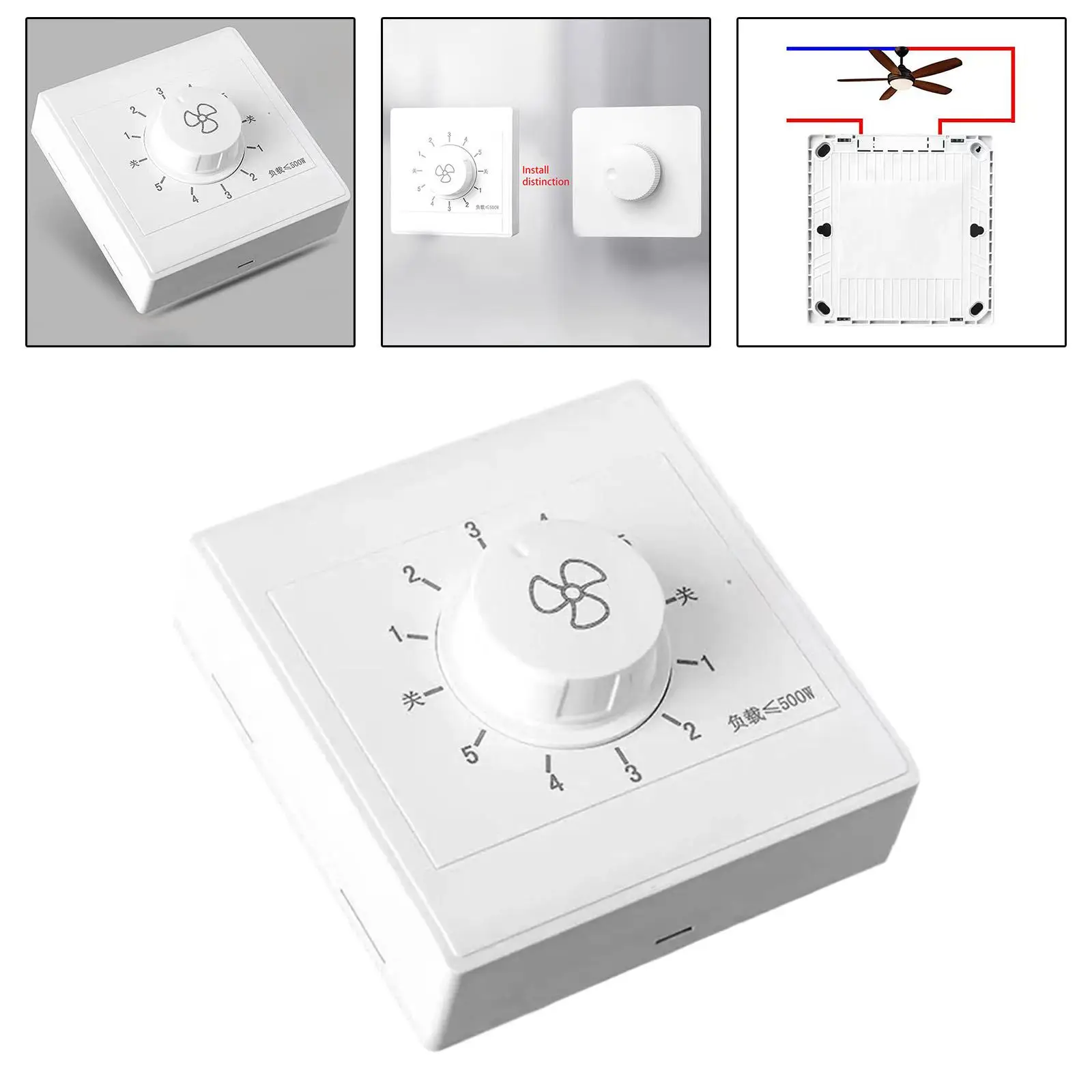 86 Type Fan Speed Controller Practical for Ceiling Fan Lamp Range Hoods Club 5-Speed Ceiling Fan Speed Controller Home Panel