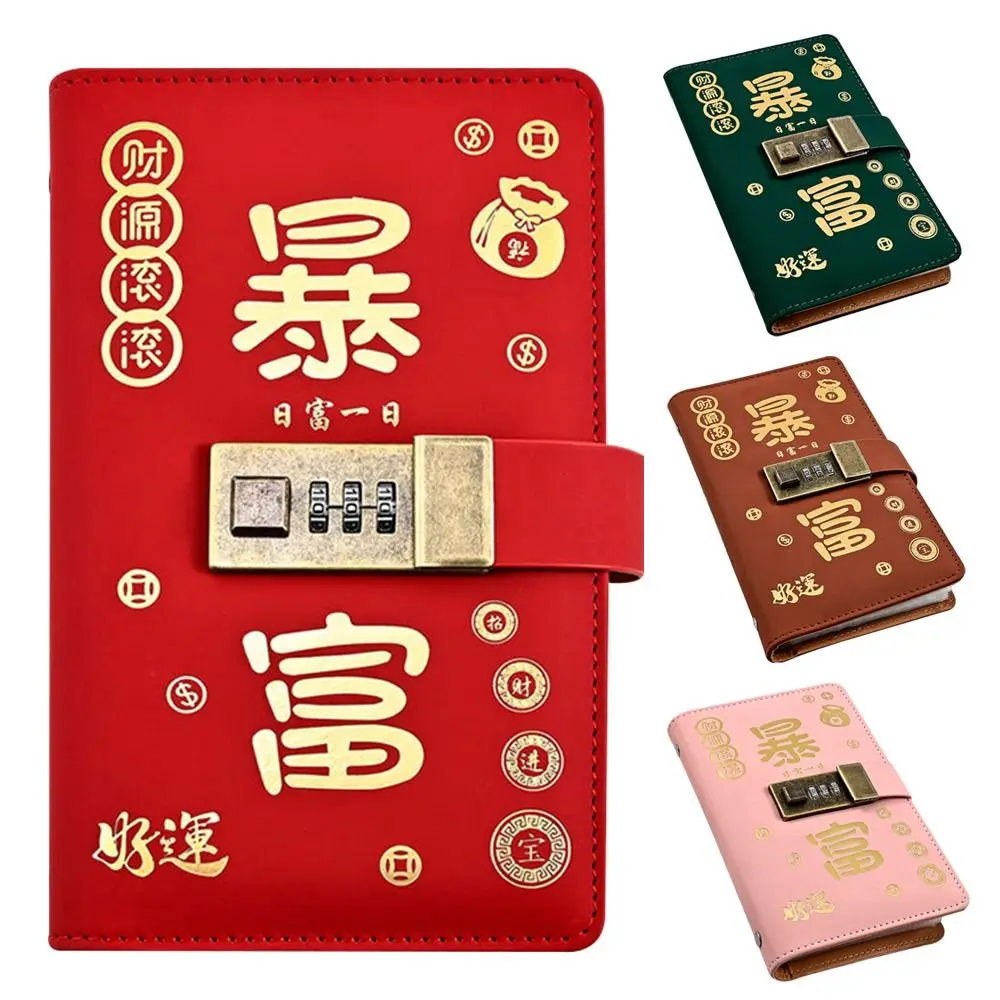 With Password Lock 100 Envelopes Money Saving Challenge Get Rich PU Money Collection Book Save Money Portable