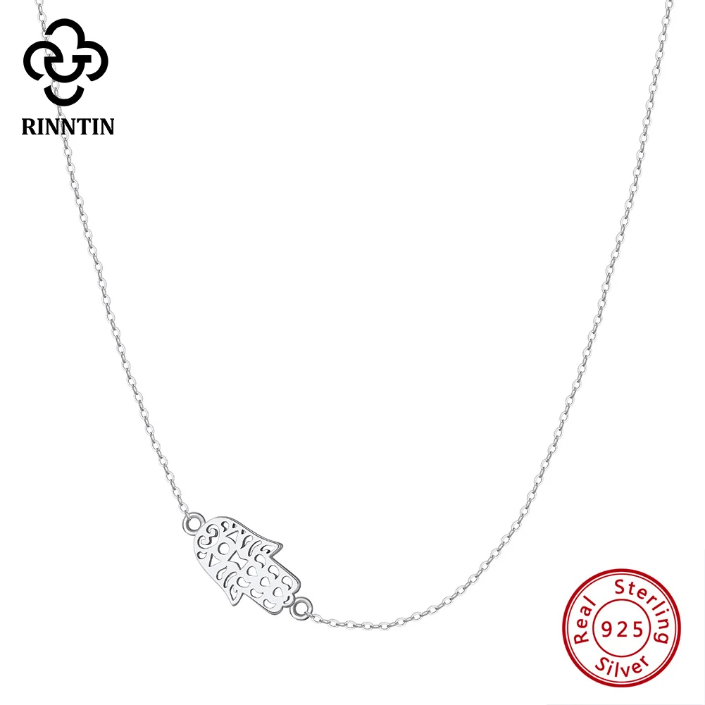 Rinntin Vintage 925 Sterling Silver Necklace for Women Party Neck Chain Jewellry BQN03