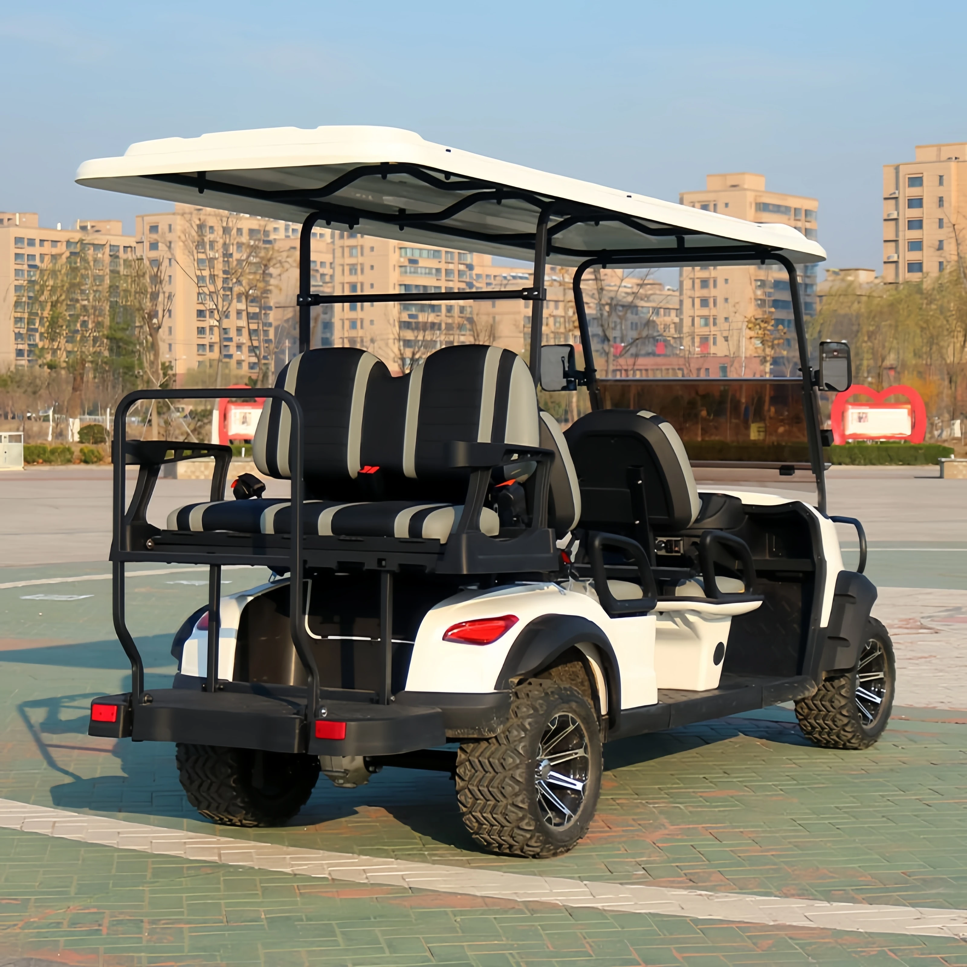 6/8 Person 72V Electric Lifted Golf Cart off Road Buggy Brand New 4 Wheel 6+2 Seater Electric Club Car Golf Cart