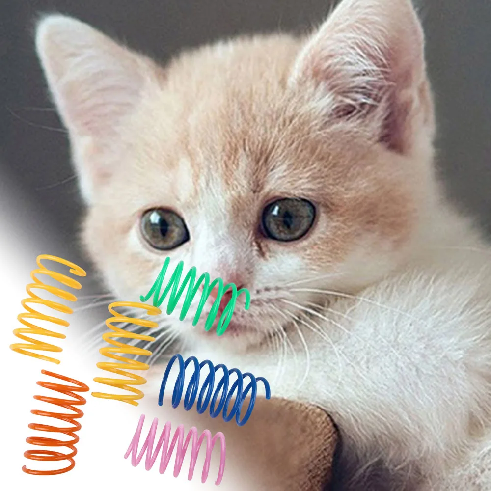 

4/6/8pcs Plastic Springs Cat Kittens Toys Durable Wear Resistant Cat Toy Pet Toys Product