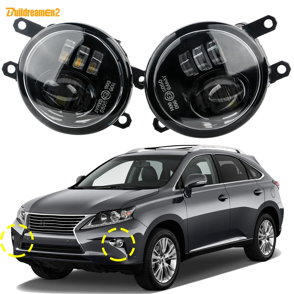 2 X 30W Upgrade Car Right + Left LED Fog Light DRL Assembly H11 12V For Lexus RX350 RX450h 3/III 2010 2011 2012 2013 2014 2015