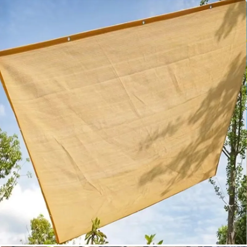 Beige 80% Sunshade Cloth Sunshade Durable Sun Protection Shade Mesh Suitable for Terrace Plant Greenhouse Chicken Coop Porch