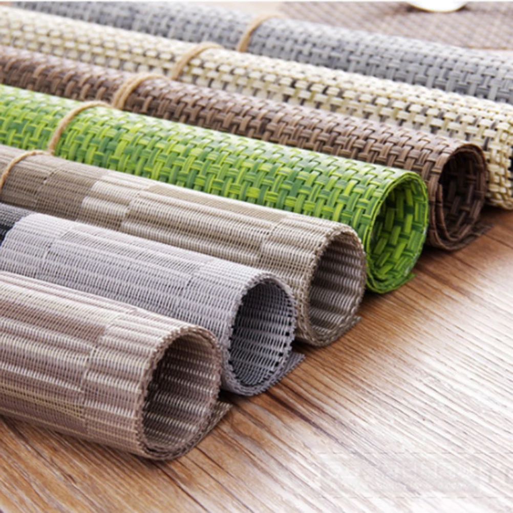 

1pc Heat-Resistant Pvc Placemat Rectangular Non- Waterproof Anti-Fouling Table Mat for Home Kitchen Restaurant