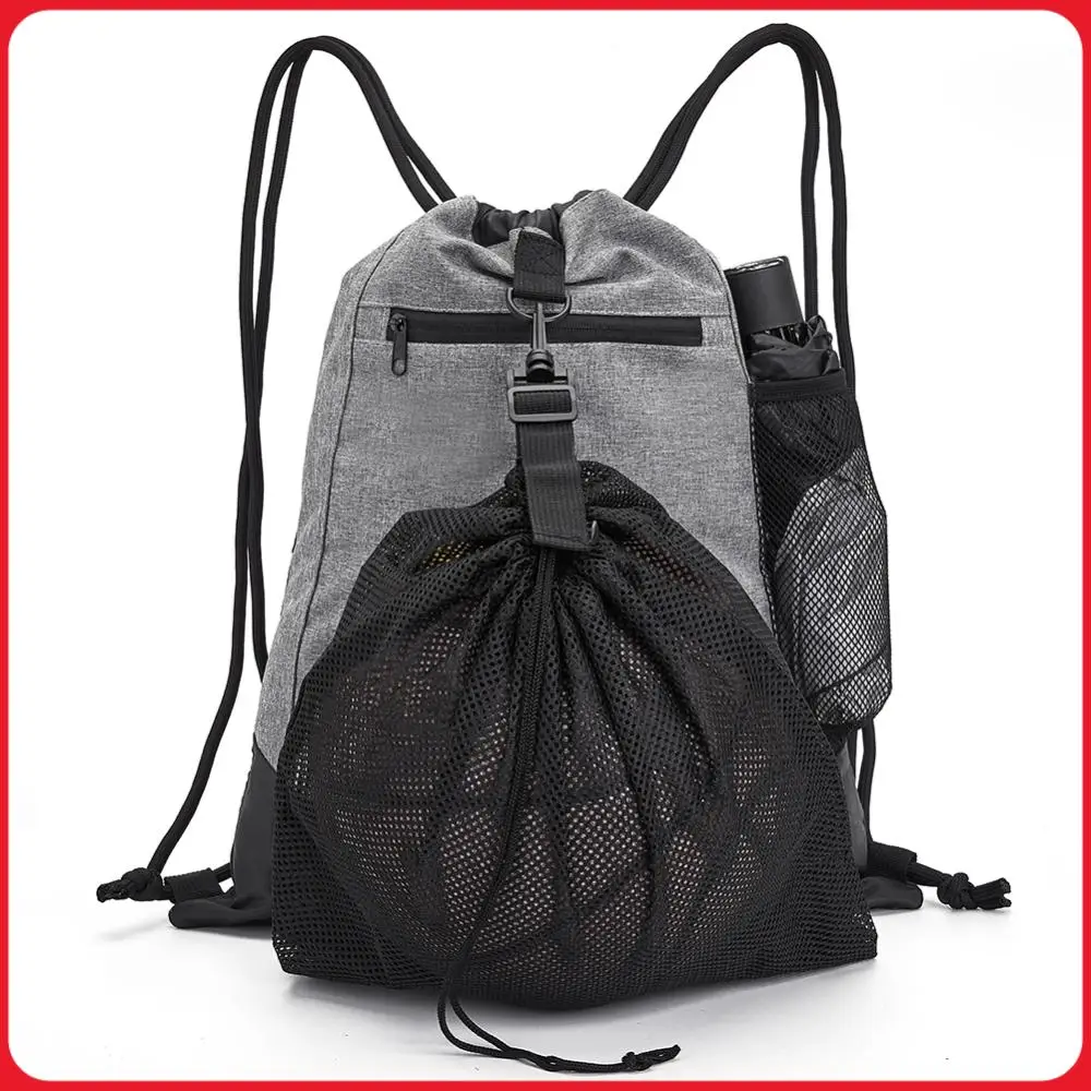 

Drawstring Basketball Backpack with Detachable Mesh Bag Gym Sackpack Large Capacity Sports Sack Bag Volleyball Baseball Yoga Bag