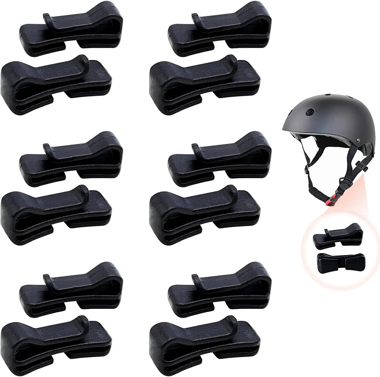 Clips für Anhängermaskenhalter zum Skifahren, 12 Stück, ABS, Snowboard-Zubehör, Maskenhalterung, Wintersport
