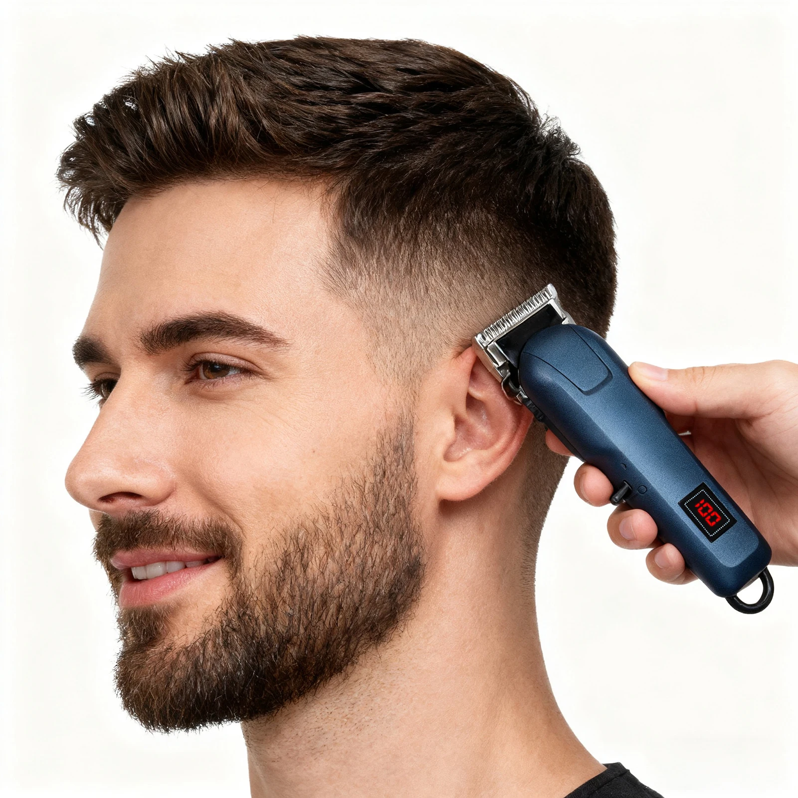 Professionelle Haarschneidemaschine Elektrischer Rasierer für Männer USB-Aufladbare Schneidemaschine und Trimmer Barttrimmer Schnelles Aufladen – Detail 6