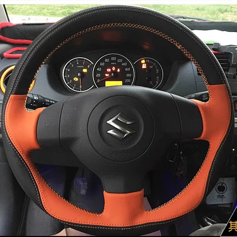 Couvre Volant En Cuir Respirant Pour Suzuki Jimny FJ 1998-2018 - Antidérapant Et Confortable, Noir