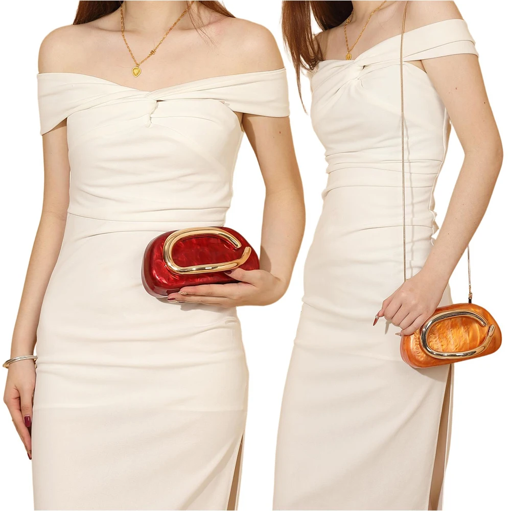 2026 New Acrylic Fashion Luxury Box Clutch Handbag For Women Evening Banquet Bags Wedding Party Chain Crossbody Shoulder Bag Ladies Dinner Purses view 8