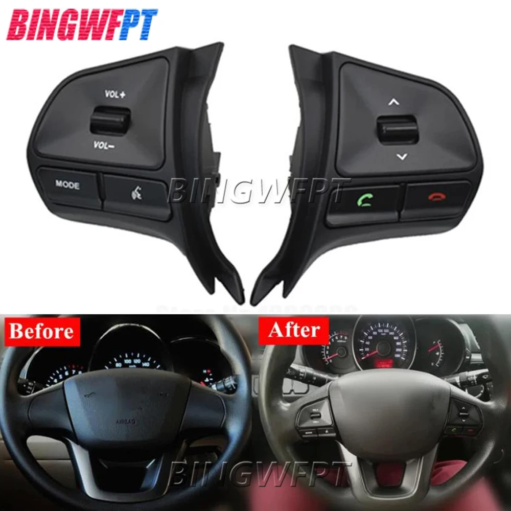 

Multifunctional Car Steering Wheel Button For KIA RIO 2011 2012 2013 2014 Buttons Bluetooth Phone Cruise Control Volume Switches