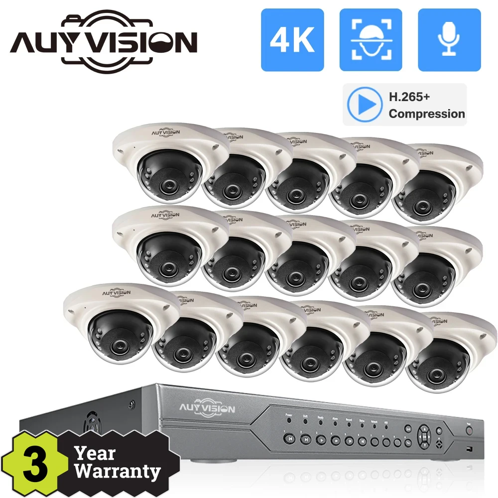 

Ai Smart 8MP 4K System 16CH POE CCTV Security NVR Kit Human/Face Detect Audio Outdoor IP Camera Surveillance System Set