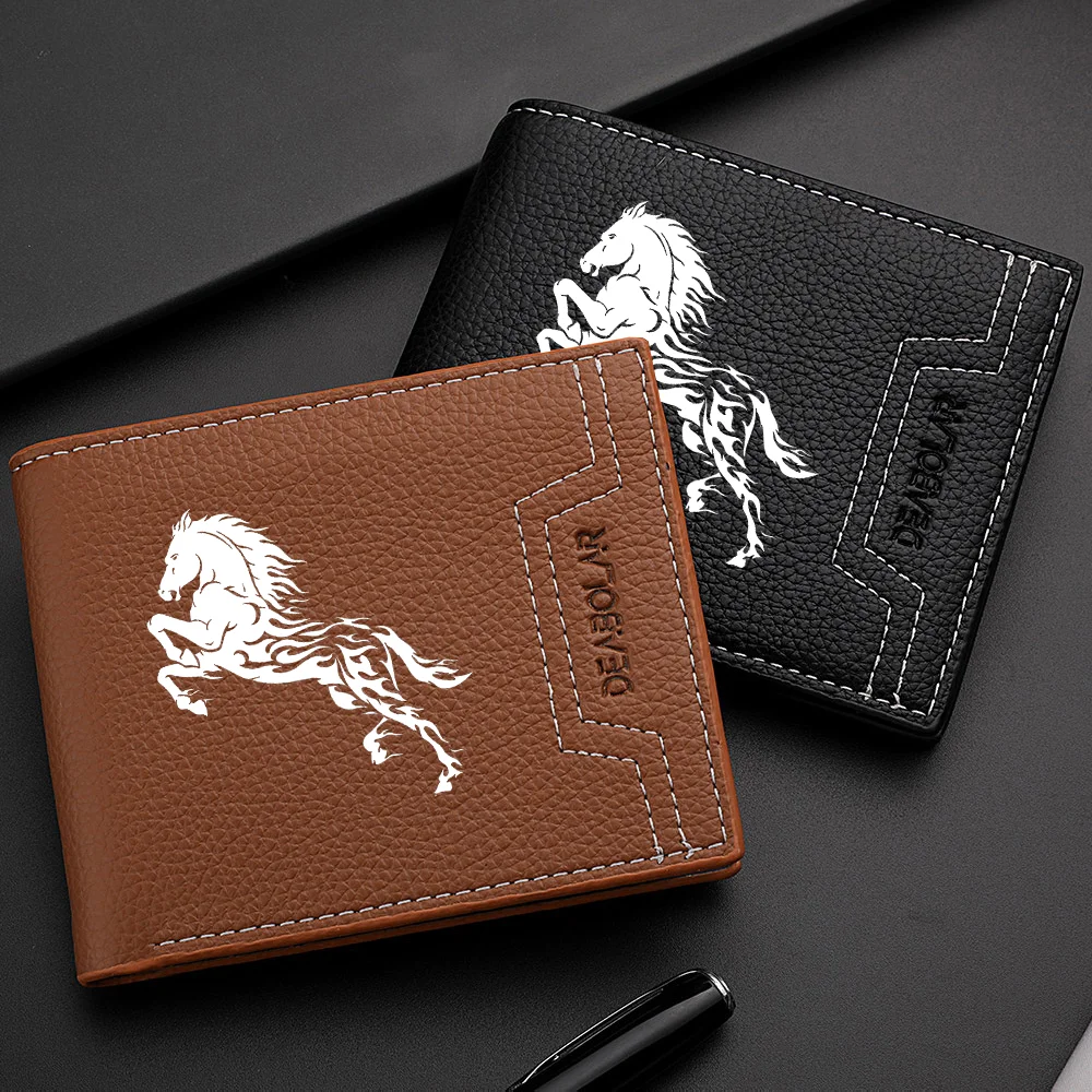 Neue personalisierte Design kurze Herren-Geldbörse mit mehreren Kartenfächern, PU-Leder, multifunktionale Business-einfache Herren-Geldbörse