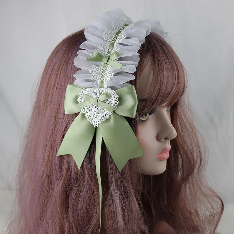 Cinta para el pelo de Lolita, Diadema con lazo, accesorios de tocado de Cosplay, adorable, japonés