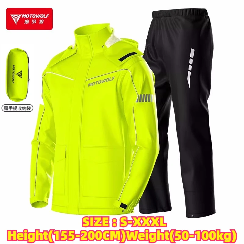 

Motorcycle Raincoat Shoe Cover Knight Riding Suit Locomotive Travel Riot Poncho Rider Water Suit Split Set chubasquero moto