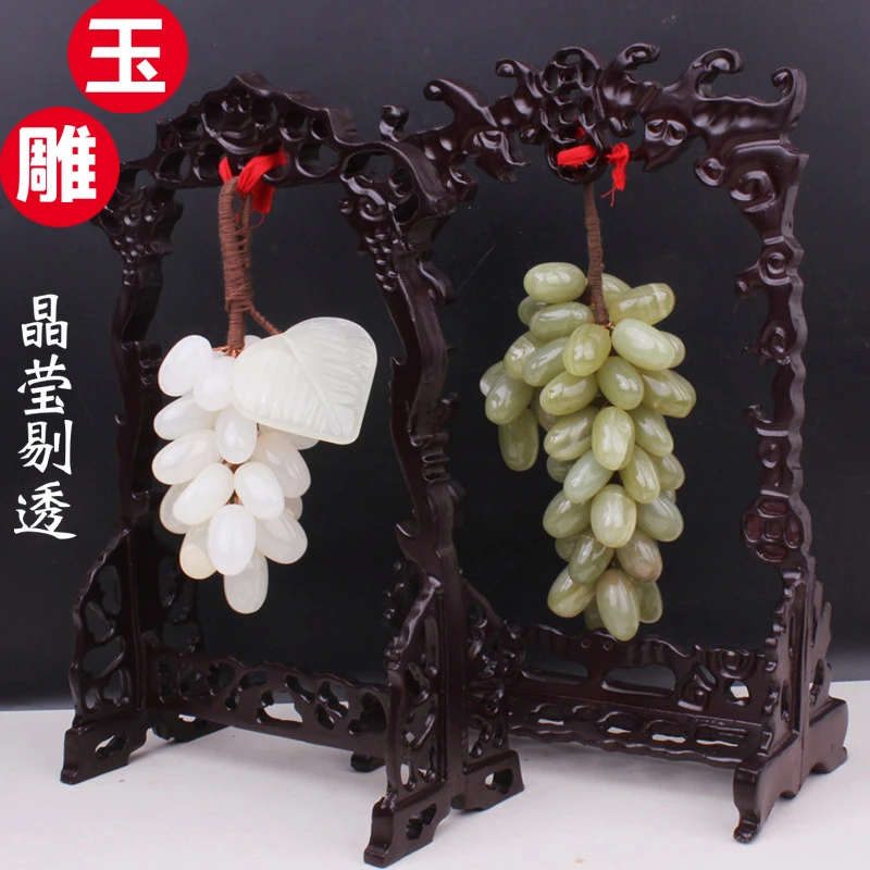 Jade carving, living room wine cabinet decorations, housewarming, new home gifts, and wealth seeking ornaments