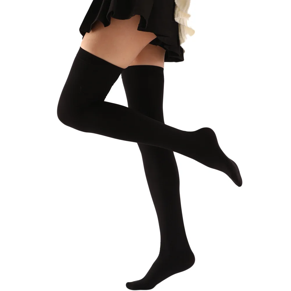 جوارب الرقص الطلابية المخملية الملونة المسطحة جوارب أنبوبية طويلة