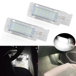 2Pcs Canbus No Error LED Footwell Light Boot glove box Lamp White for VW Golf 5 6 Jetta SCIROCCO Passat Polo cc 6R 6C