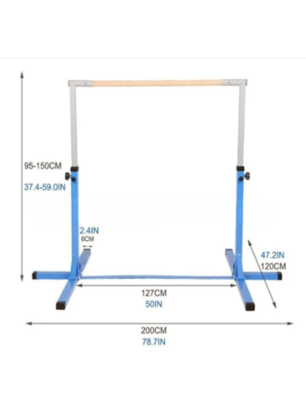 130cm regolabile per bambini esercizio ginnastica Bar orizzontale sport palestra bambini Kip Bar